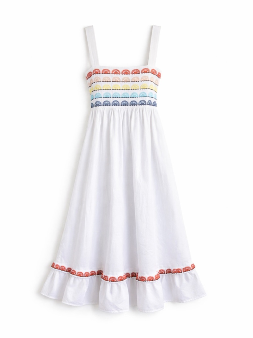 Marie Oliver Cotton Tegan Tank Maxi Dress Sz XS White Boho Chic Beach Vacation